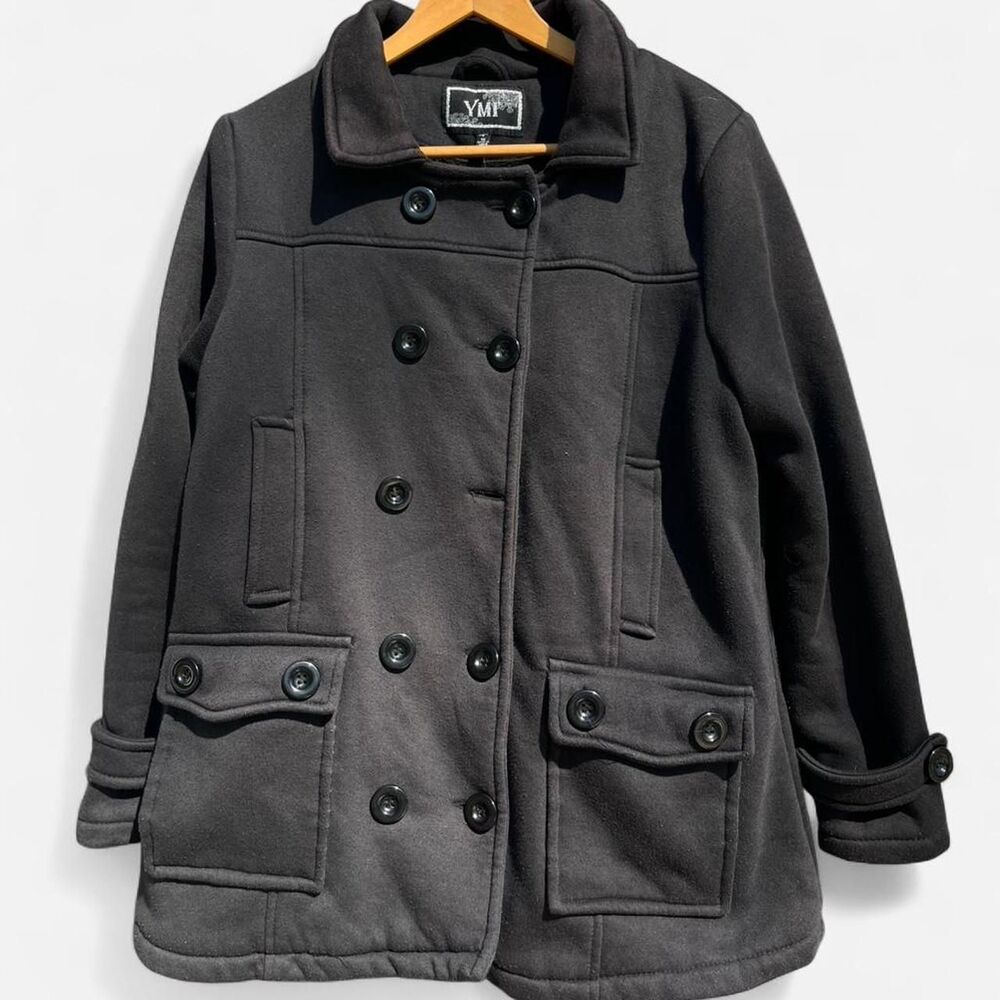 Y2K YMI grey peacoat lots of buttons insulated Size XL